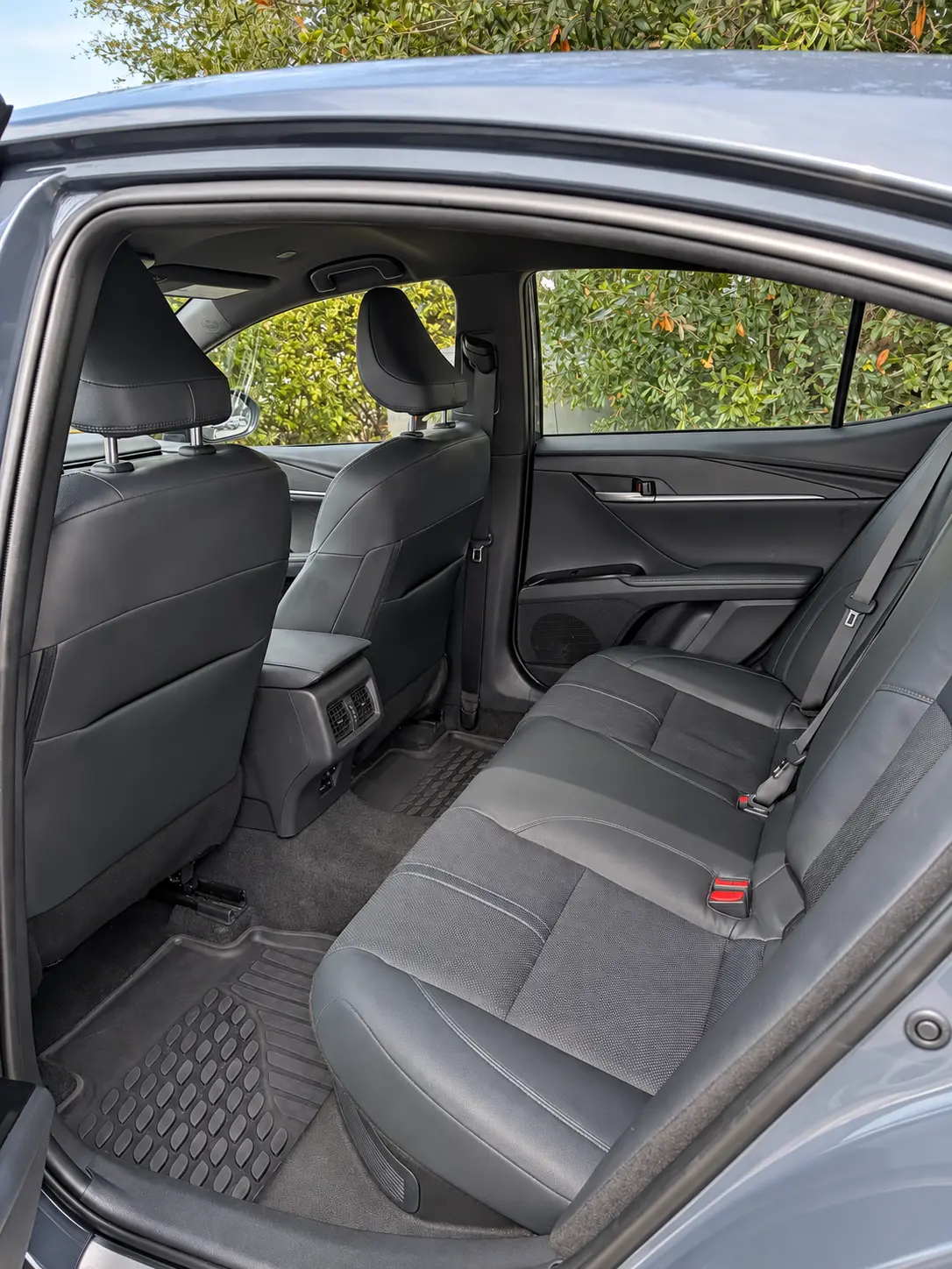 Rear passenger entry and legroom inside the Manuel Ride vehicle
